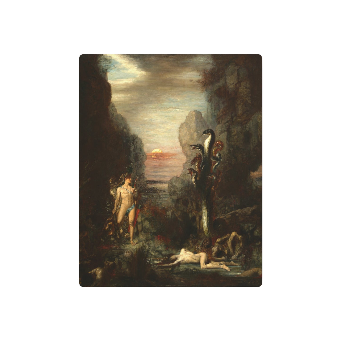 Hercules and the Hydra - Metal Print