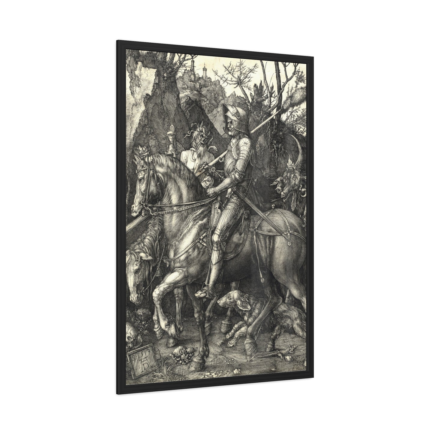 Knight, Death, and the Devil - Framed Print