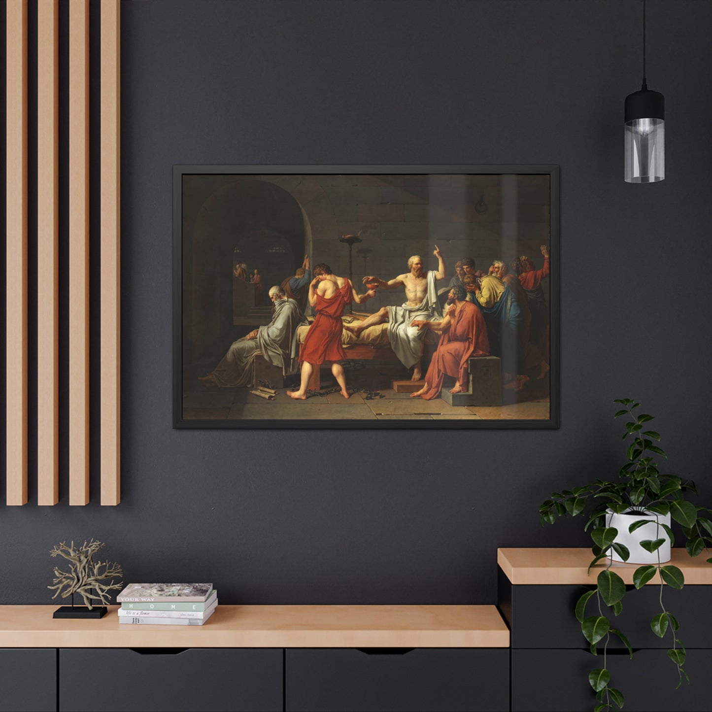 The Death of Socrates - Framed Print