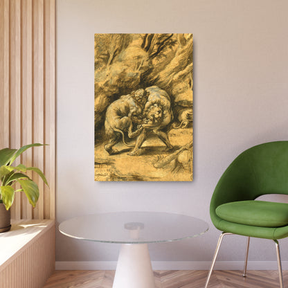 Hercules and the Nemean Lion - Metal Print