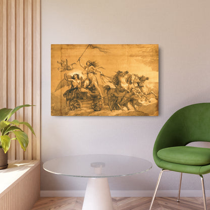 Folly Driving the Chariot of Love - Metal Print