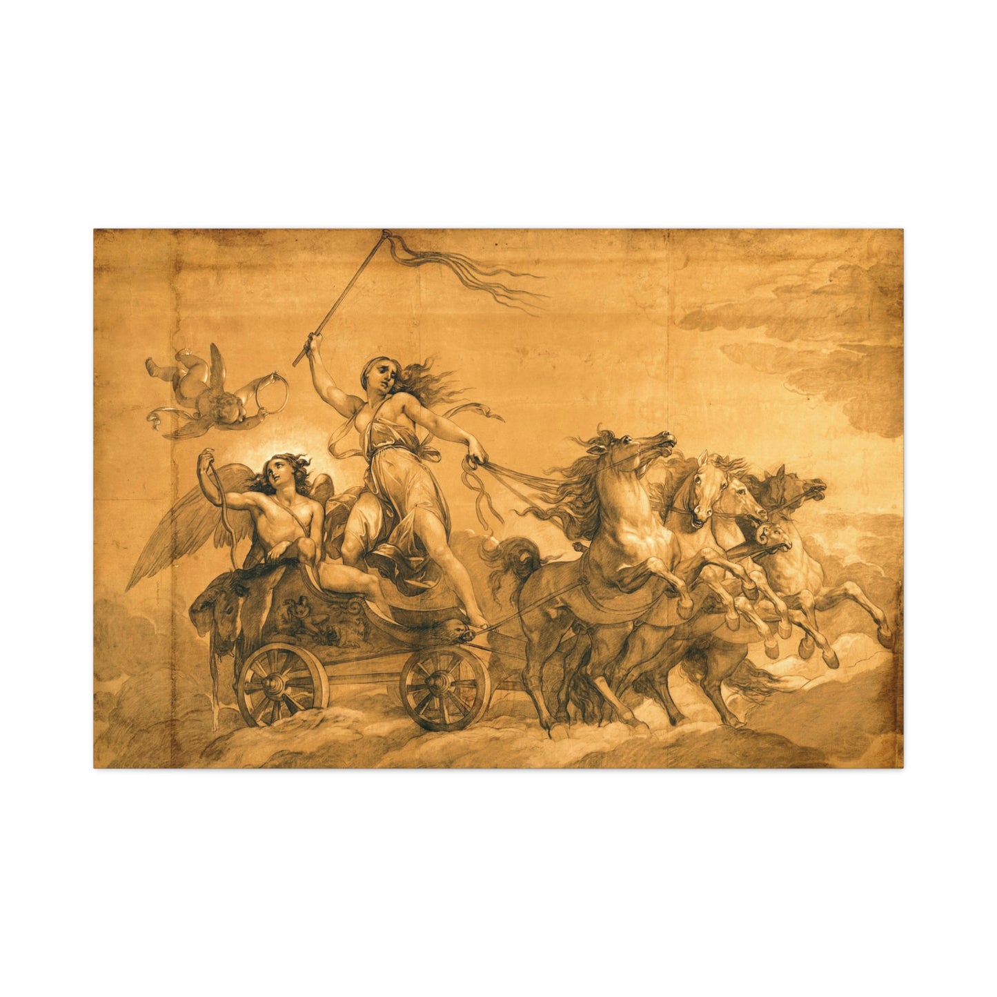 Folly Driving the Chariot of Love - Canvas Wrap