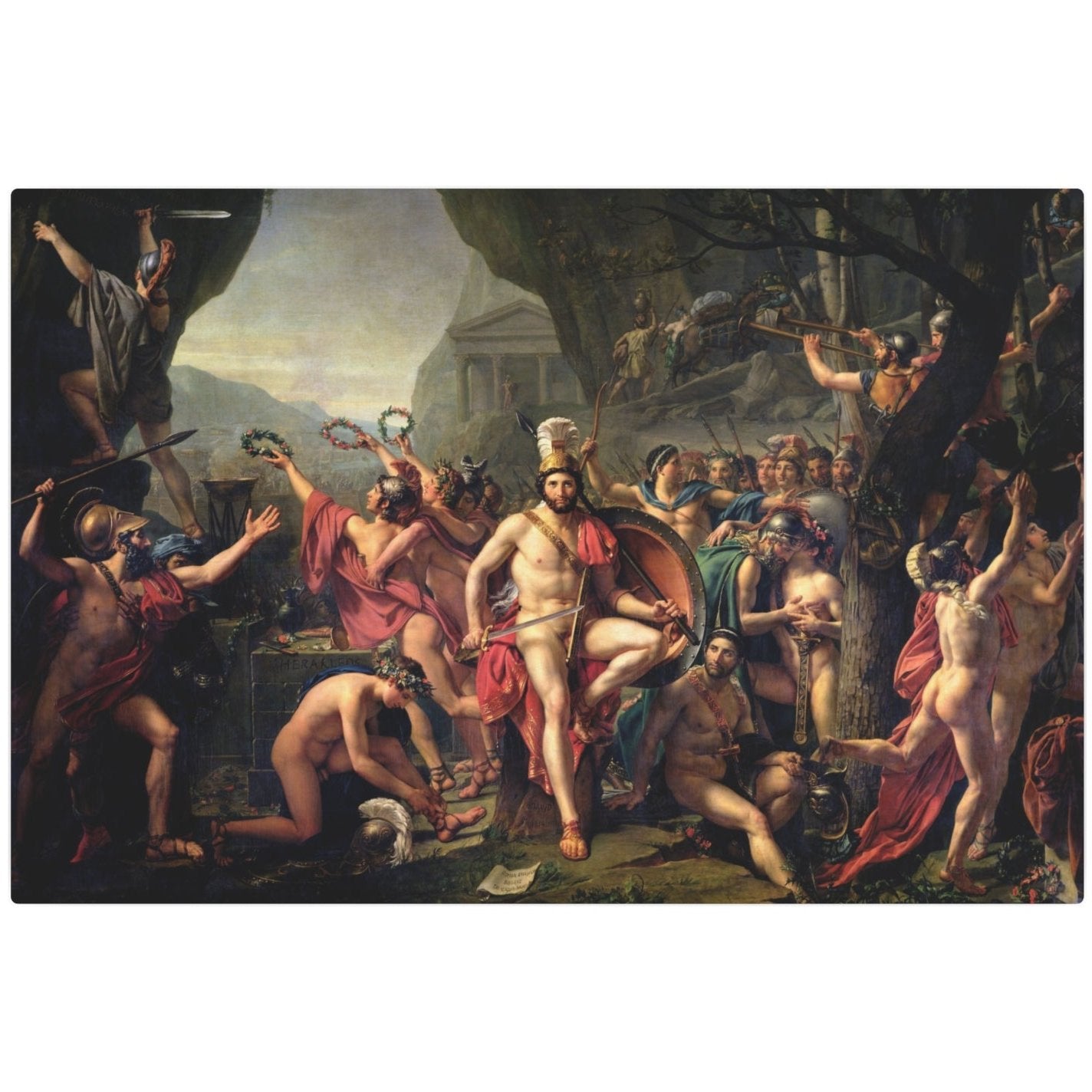 Leonidas at Thermopylae - Metal Print