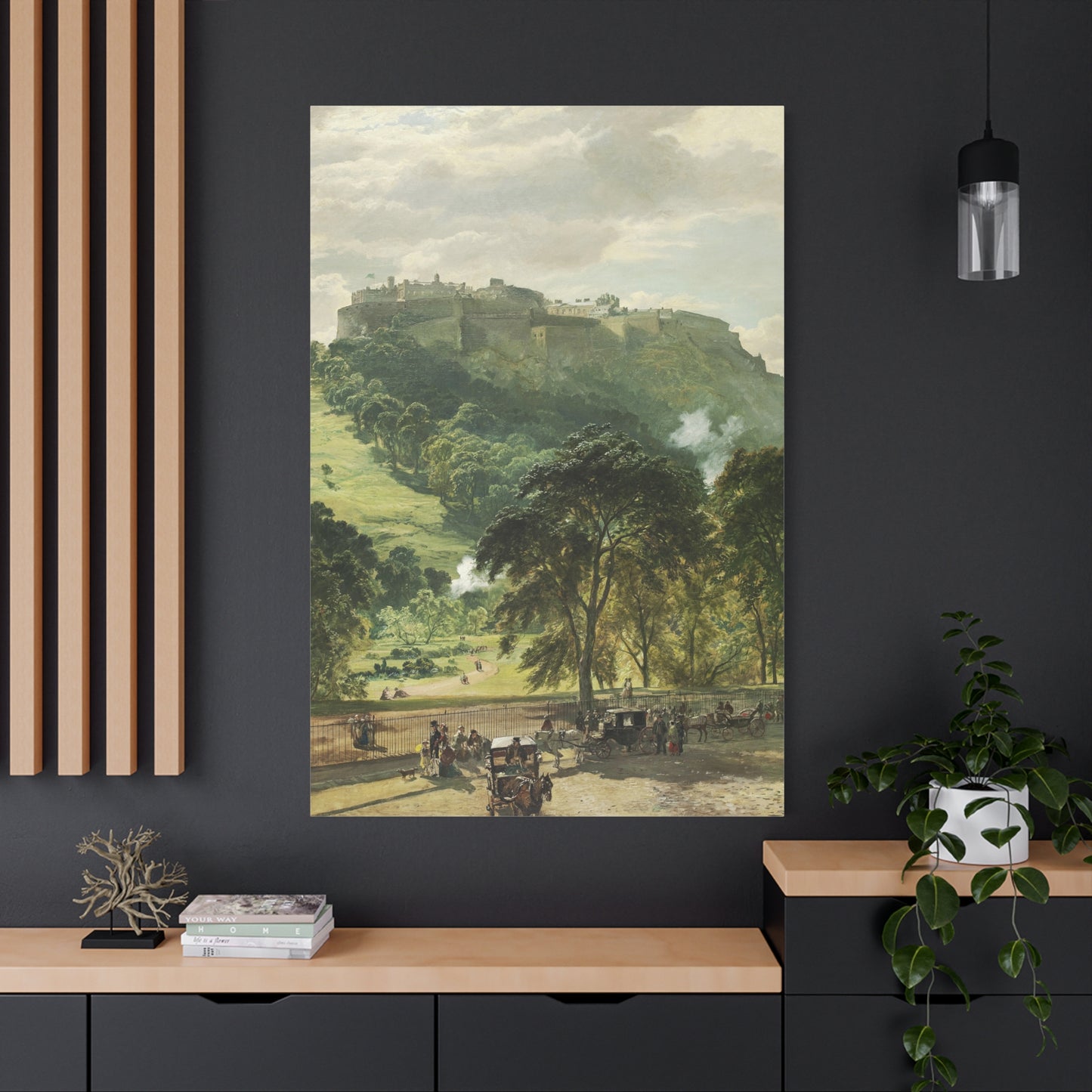 Edinburgh Castle from Princes Street - Canvas Wrap