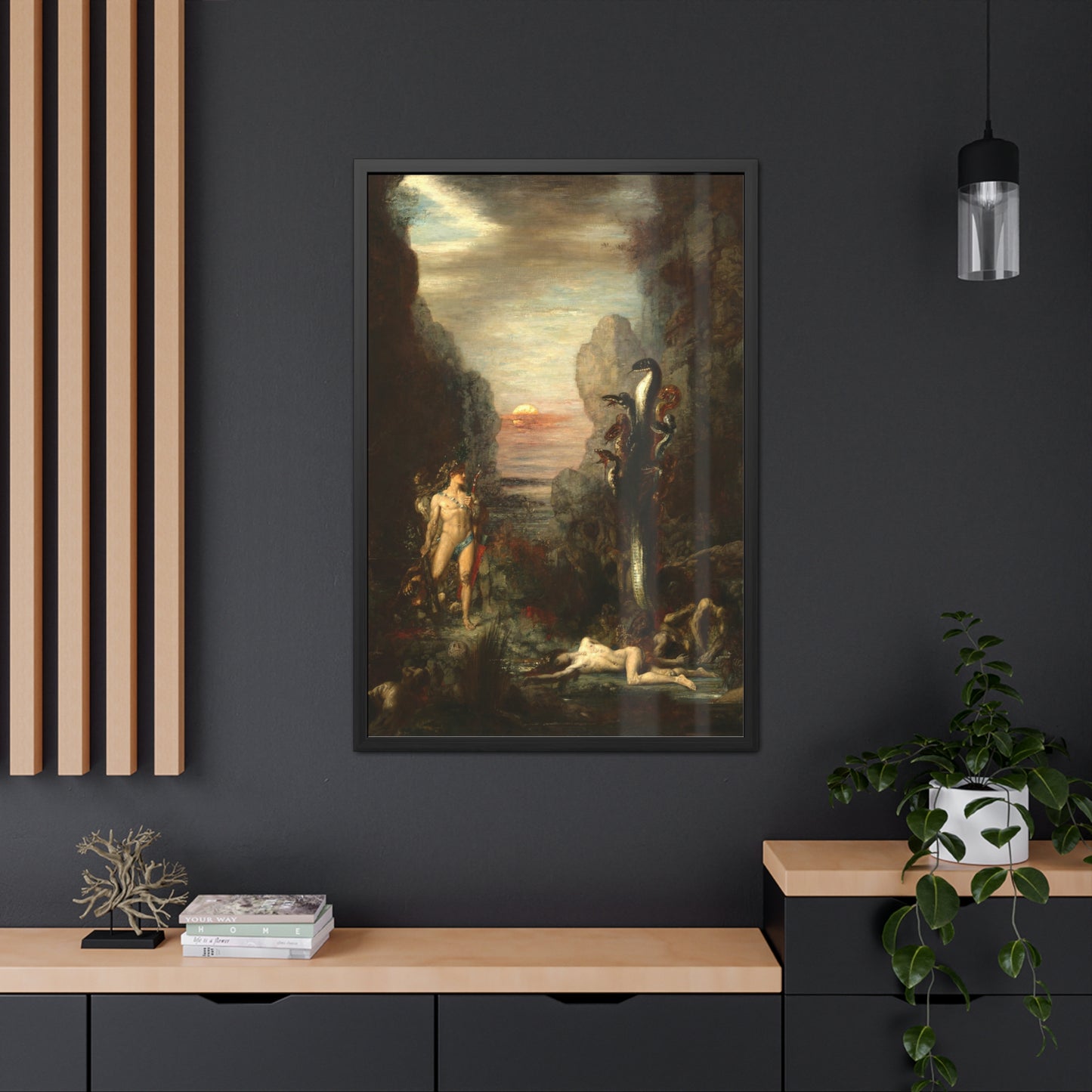 Hercules and the Lernaean Hydra - Framed Print