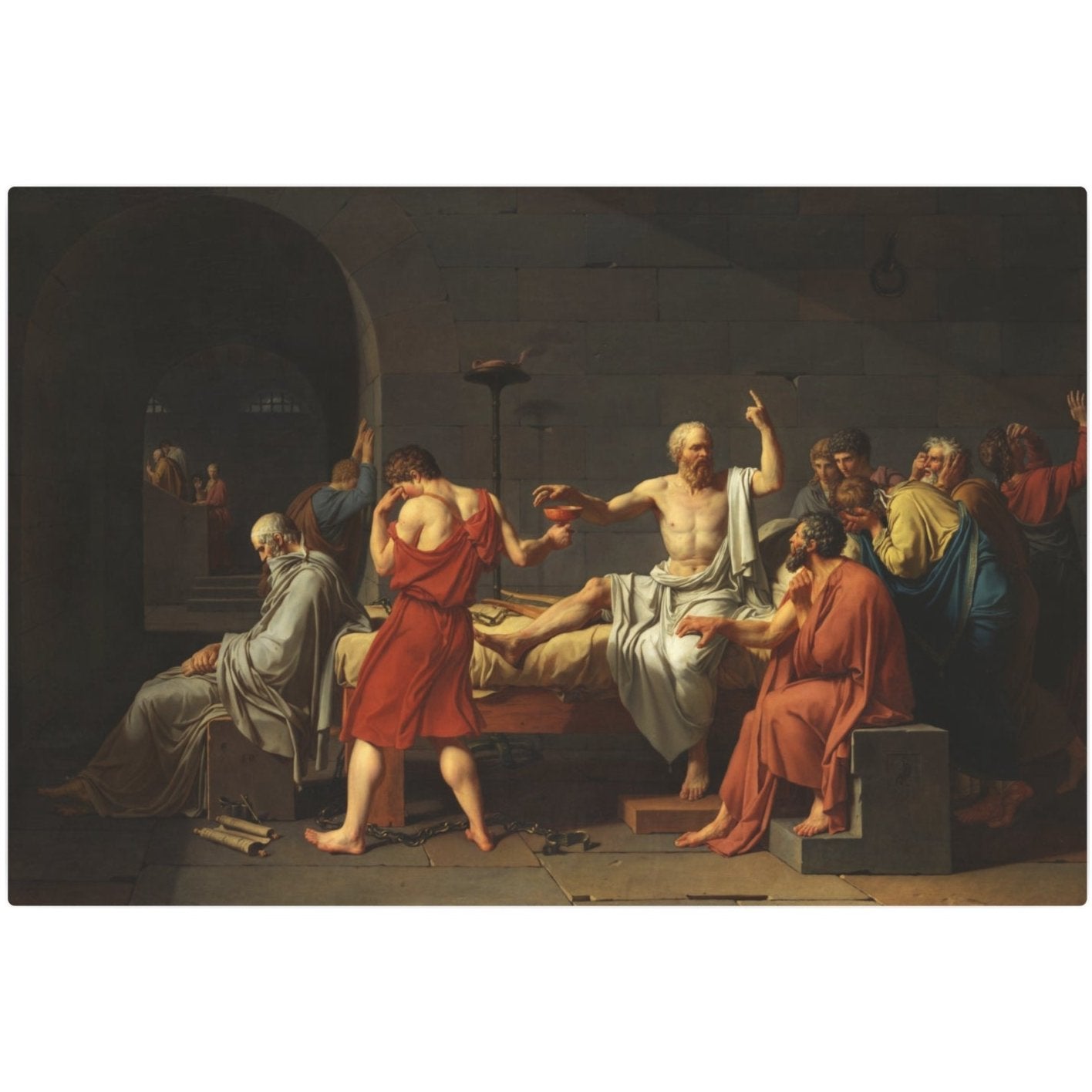 The Death of Socrates - Metal Print