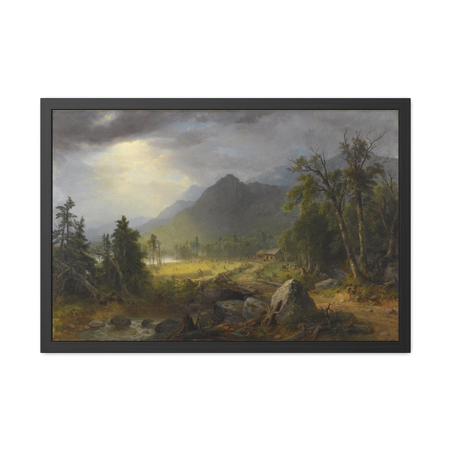 The First Harvest in the Wilderness -  Framed Print