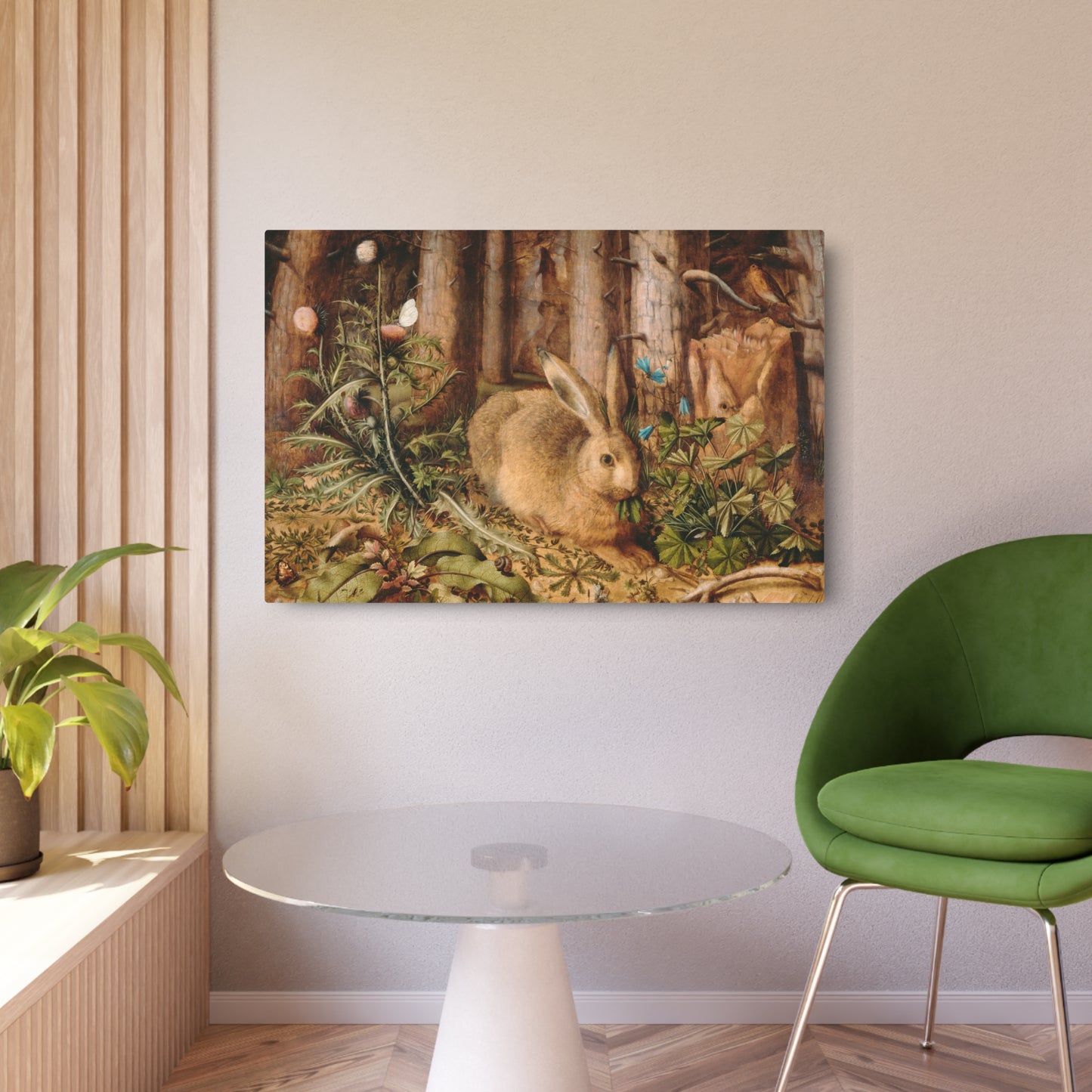 A Hare in the Forest - Metal Print