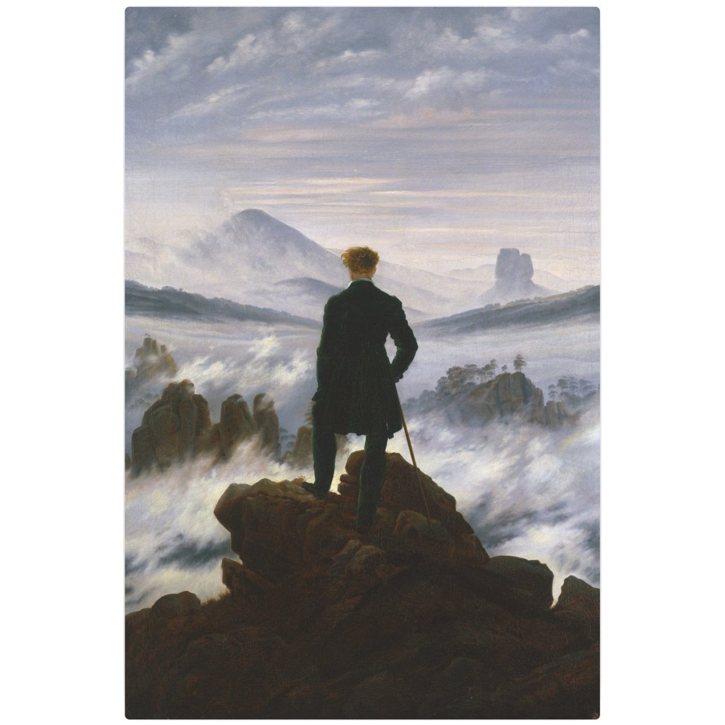 Wanderer Above the Sea of Fog - Metal Print