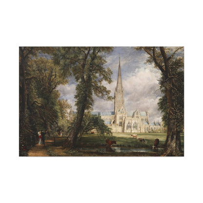 Salisbury Cathedral from the Bishop's Garden - Canvas Wrap