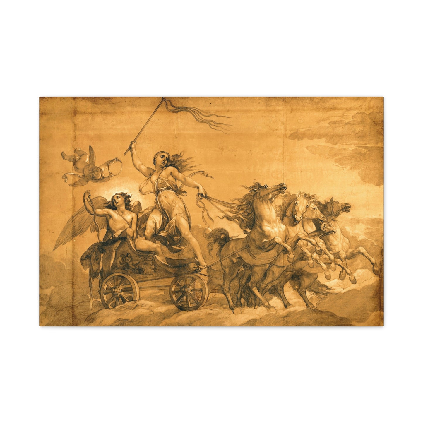 Folly Driving the Chariot of Love - Canvas Wrap