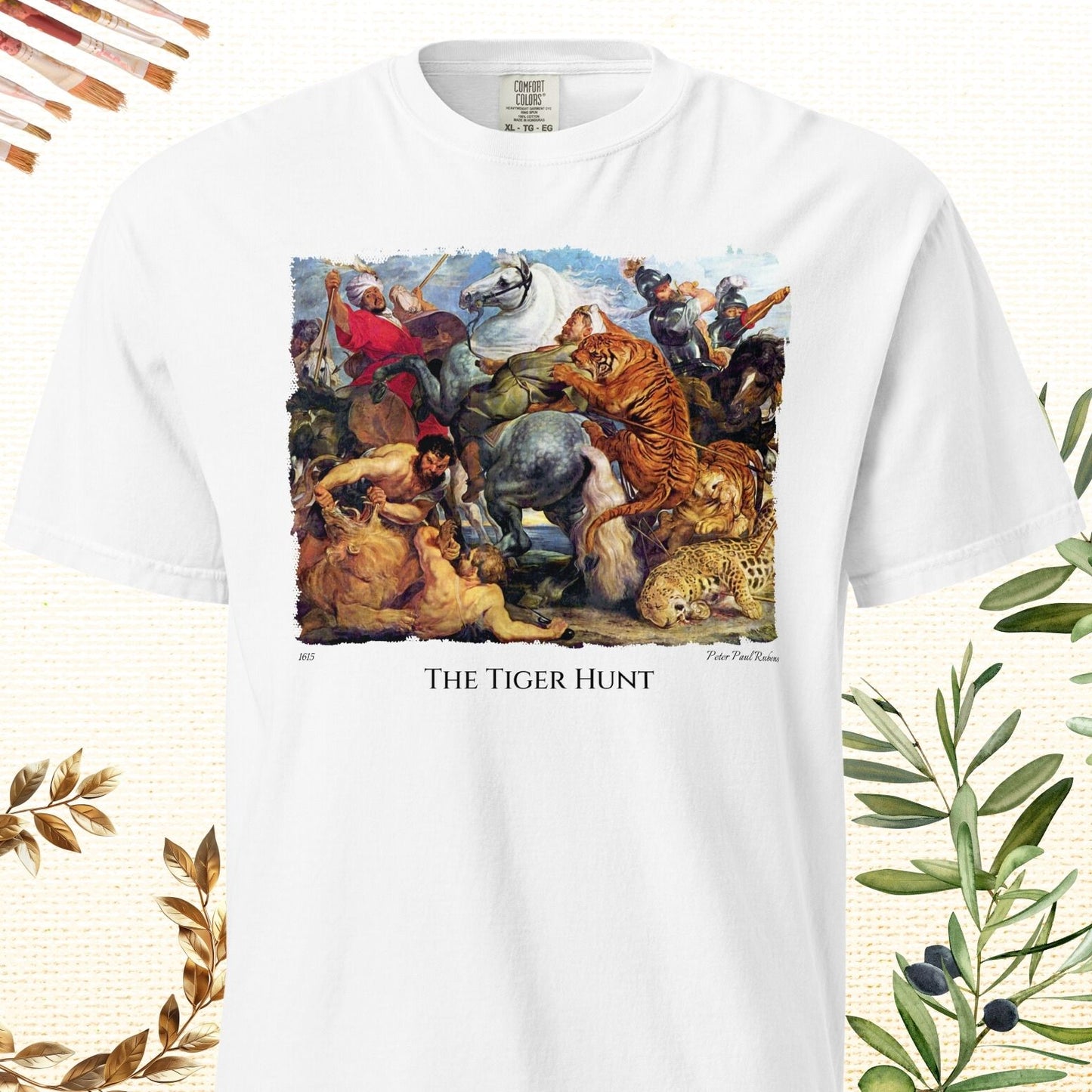 The Tiger Hunt - Fine Art T-Shirt