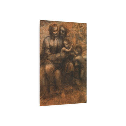 Virgin and Child with Saint Anne and John the Baptist - Metal Print