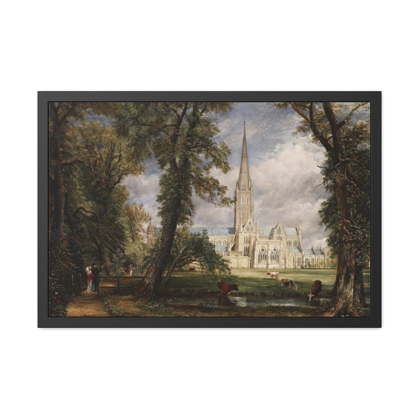 Salisbury Cathedral from the Bishop's Garden - Framed Print