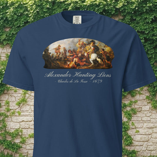 Alexander Hunting Lions - T-Shirt