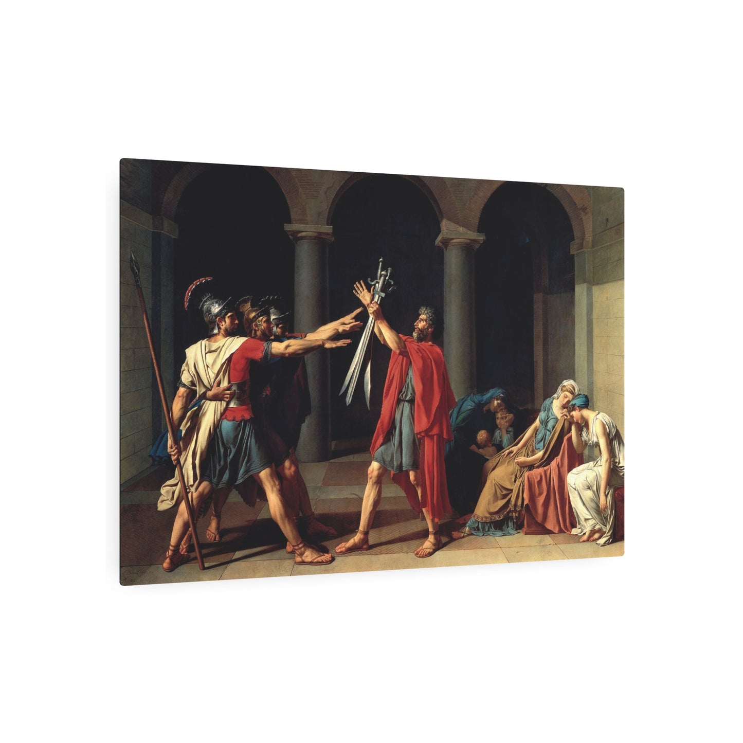 The Oath of the Horatii - Metal Print