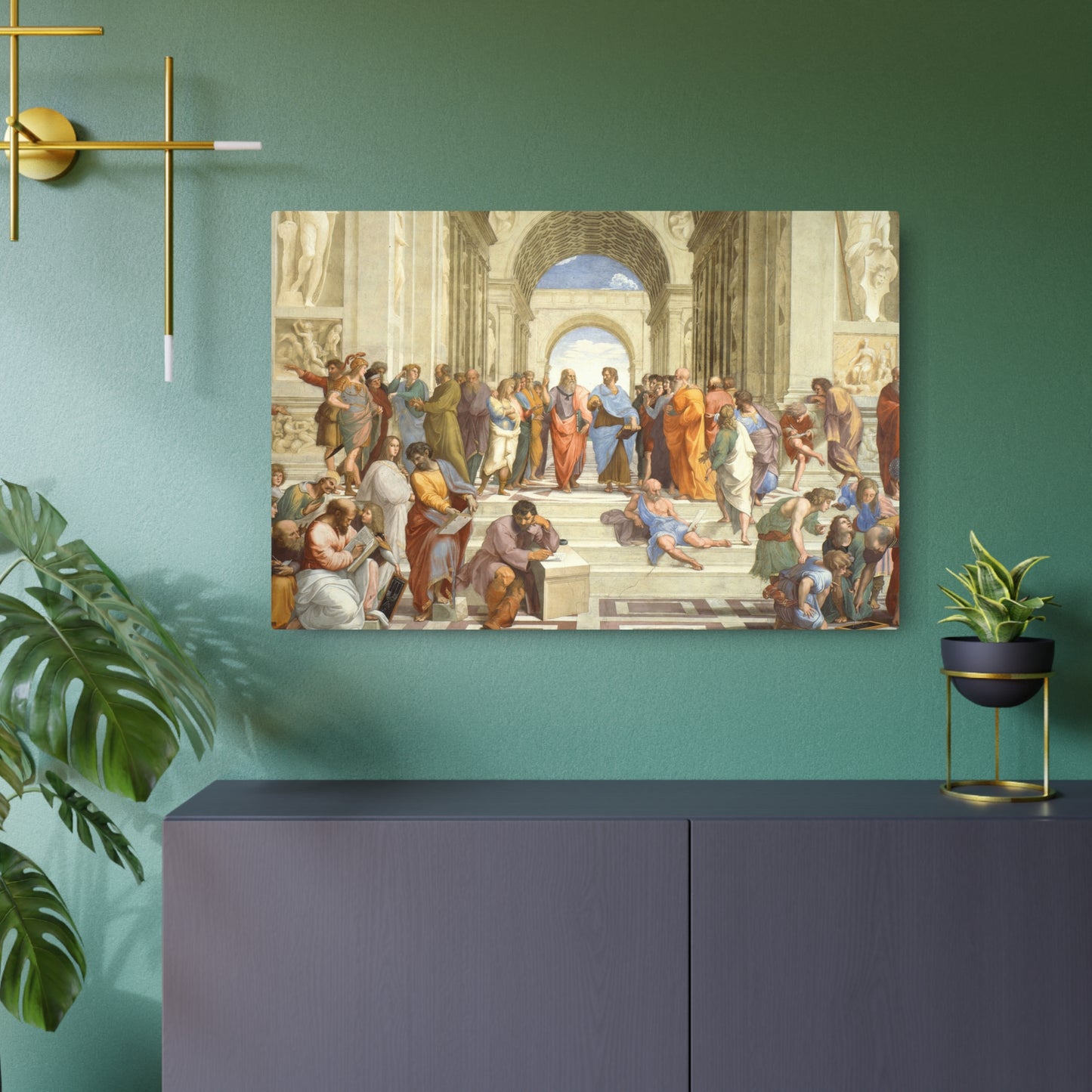 The School of Athens - Metal Print