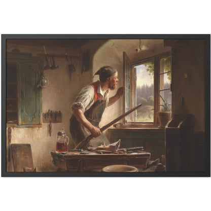 The Vigilant Cobbler - Framed Print