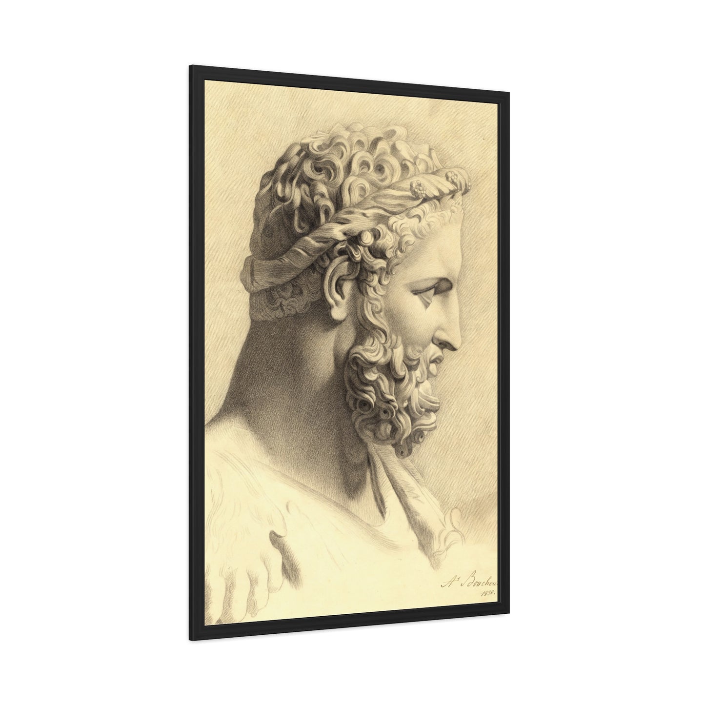 Bust of Hercules - Framed Print