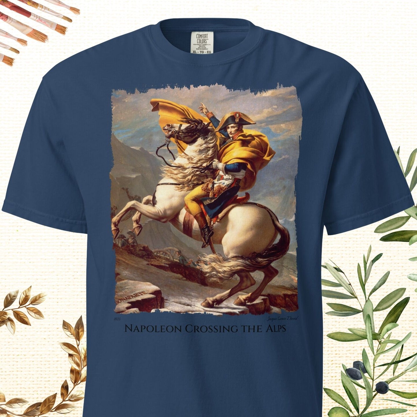 Napoleon Crossing the Alps - Fine Art T-Shirt