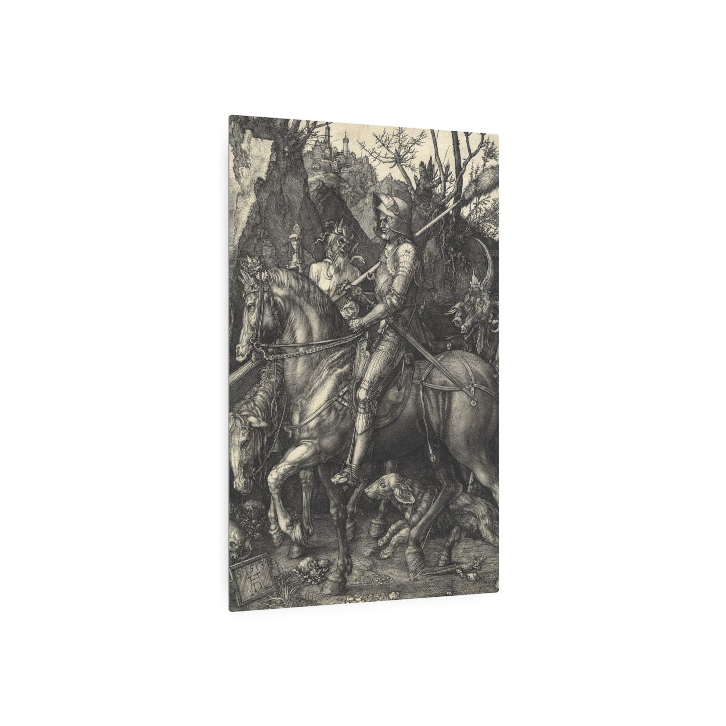 Knight, Death, and the Devil - Metal Print