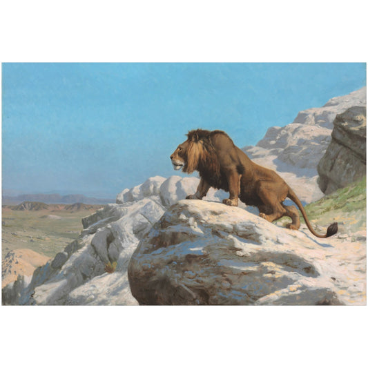 Lion on the Watch - Canvas Wrap