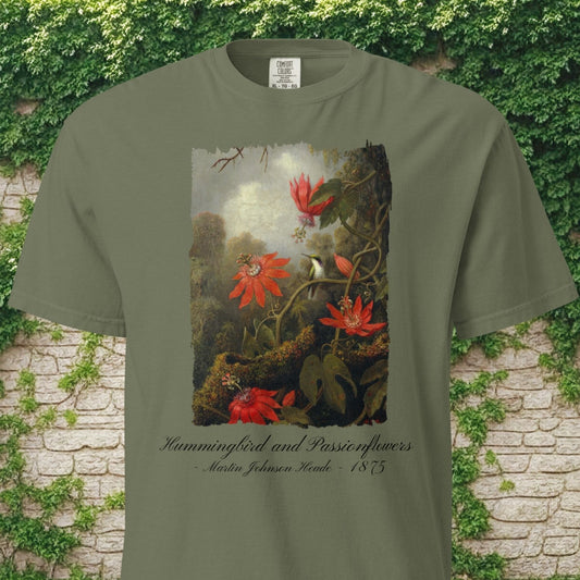 Hummingbird and Passionflowers - T-Shirt