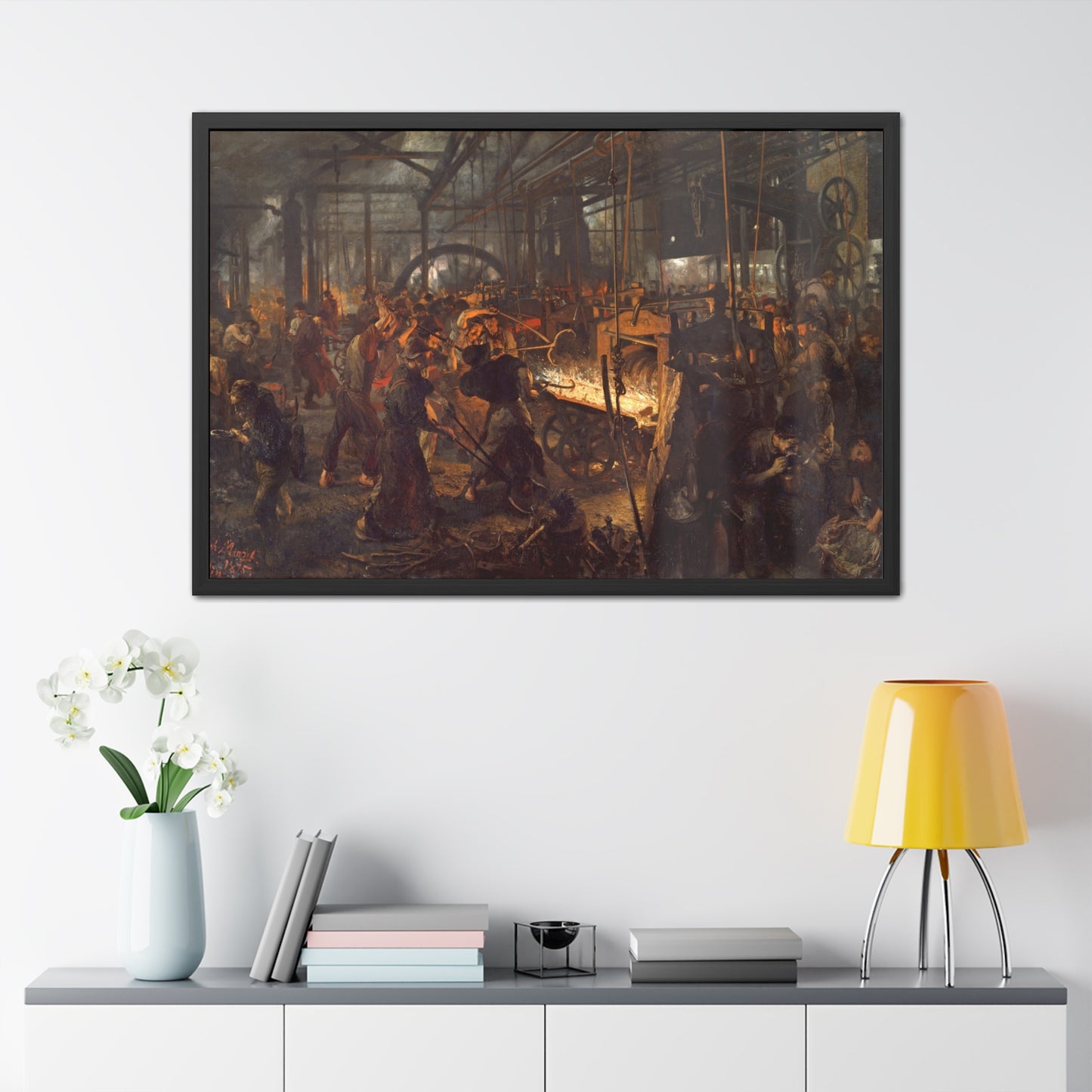 The Iron Rolling Mill - Framed Print