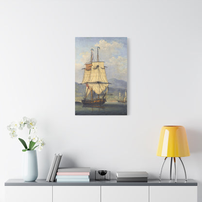 A 16-Gun Brig at Anchor in the Cove of Cork - Canvas Wrap