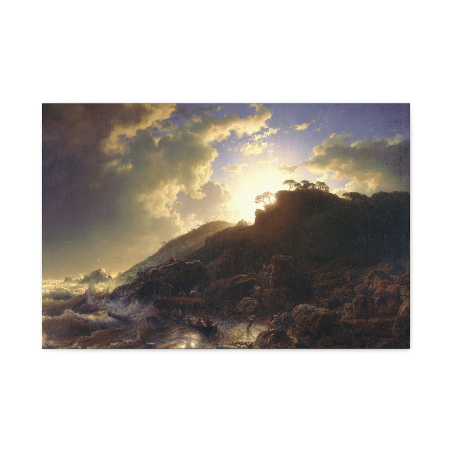 Sunset after a Storm on the Coast of Sicily - Canvas Wrap