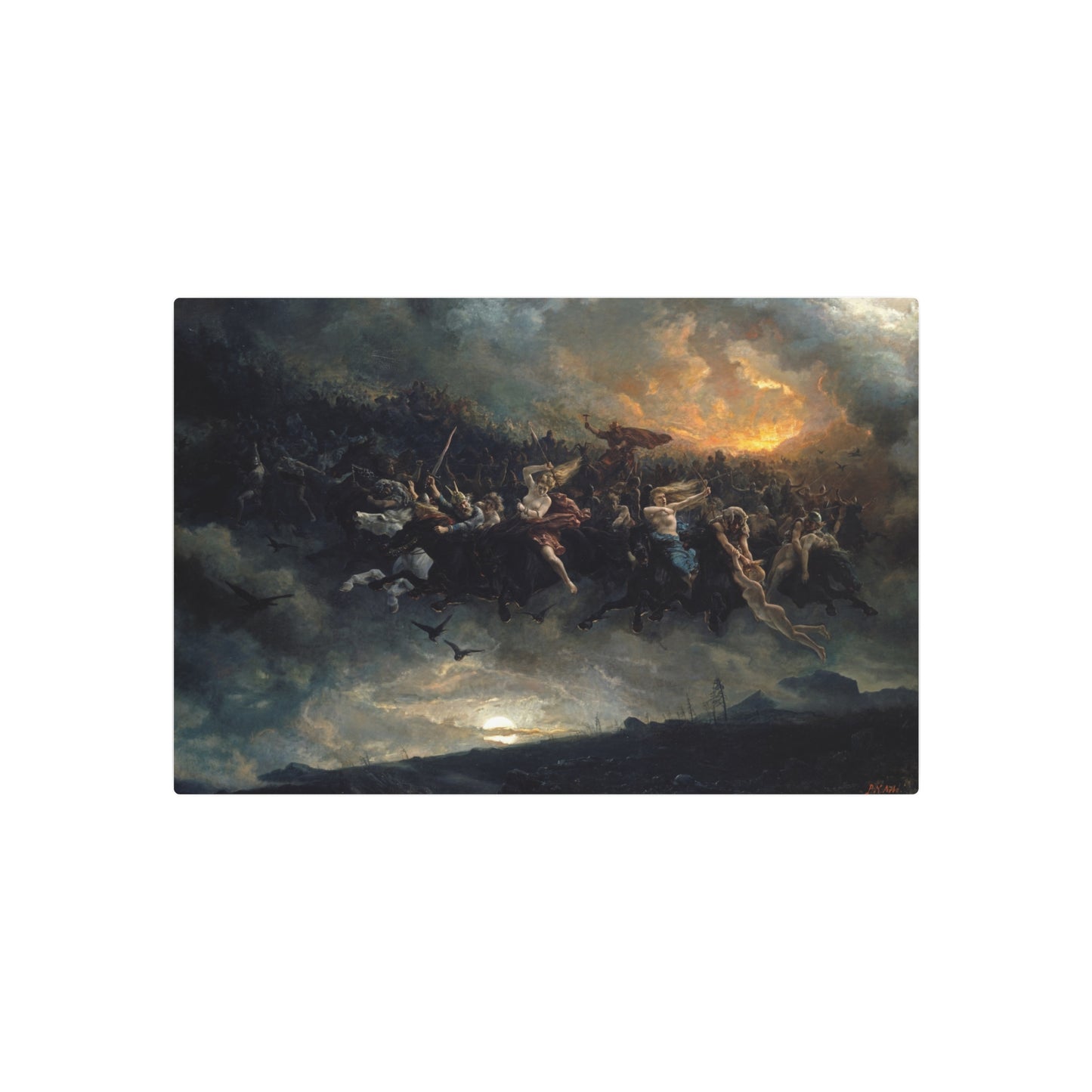 The Wild Hunt of Odin - Metal Print