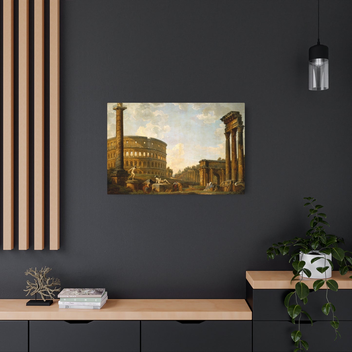 Roman Capriccio, The Colosseum and Other Monuments - Metal Print