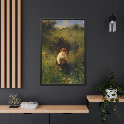 Girl in a Field - Framed Print