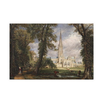 Salisbury Cathedral from the Bishop's Garden - Canvas Wrap