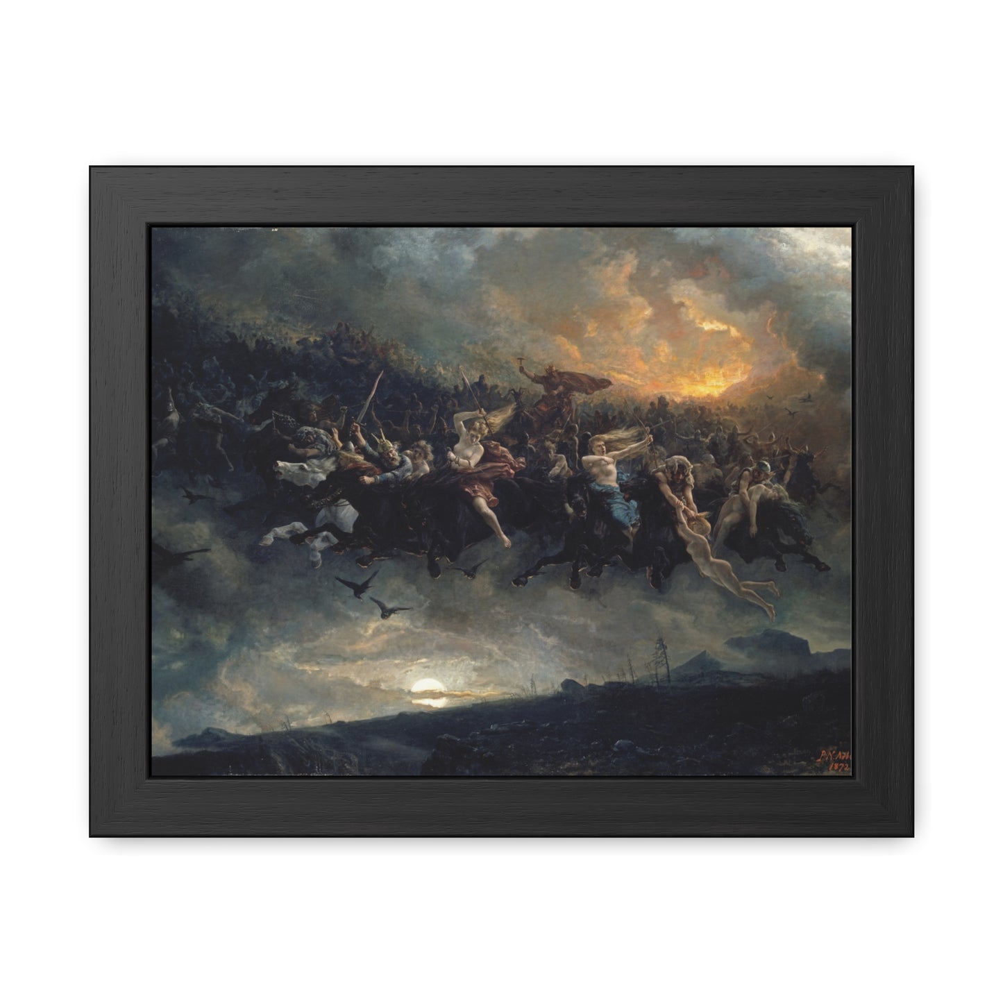 The Wild Hunt of Odin - Framed Print