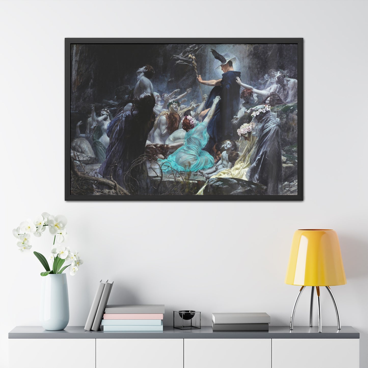 Souls on the Banks of the Acheron - Framed Print