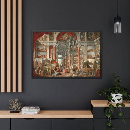 Picture Gallery with Views of Modern Rome - Framed Print