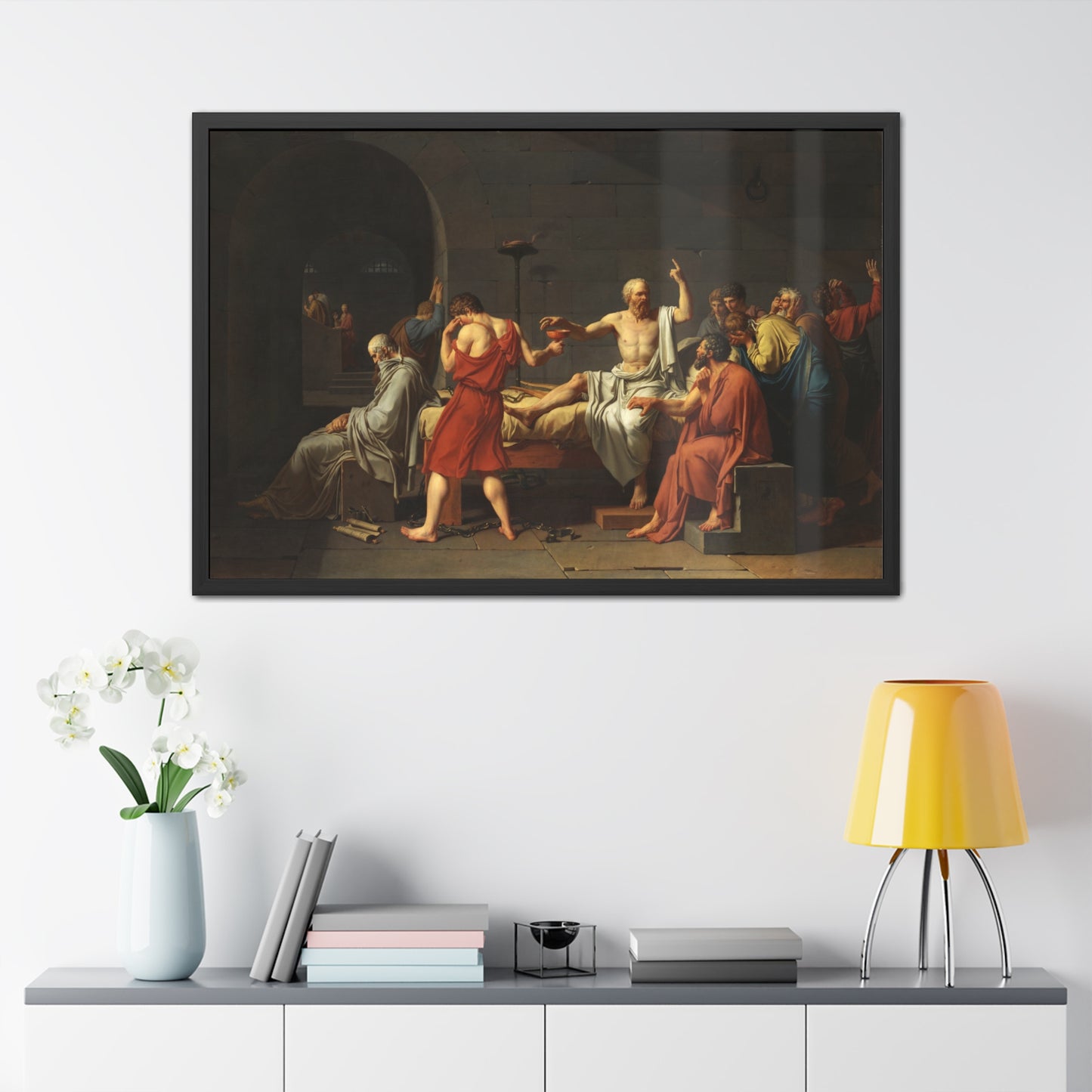 The Death of Socrates - Framed Print