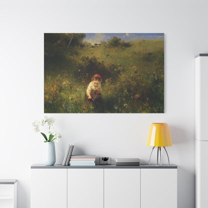 Girl in a Field - Canvas Wrap