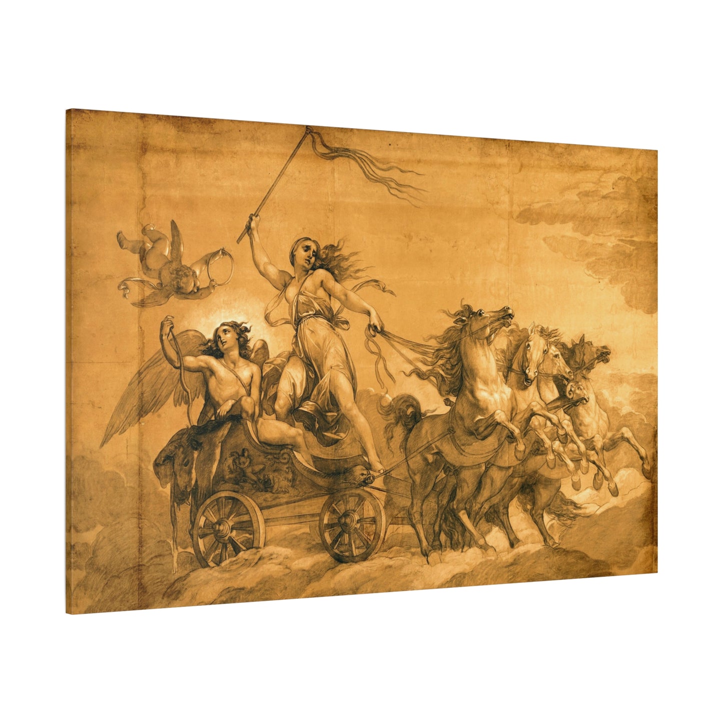 Folly Driving the Chariot of Love - Canvas Wrap