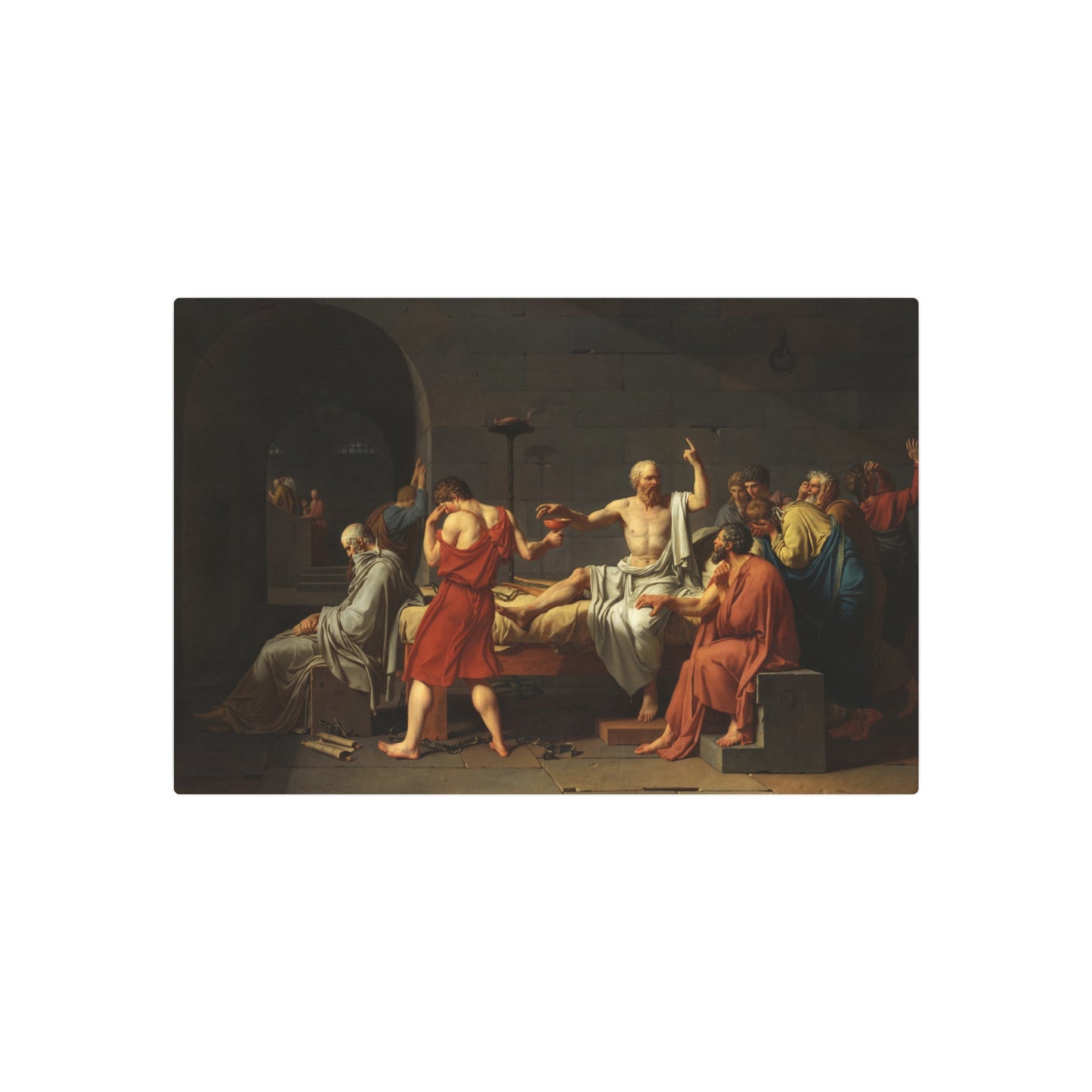 The Death of Socrates - Metal Print