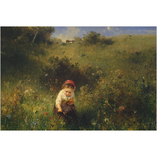 Girl in a Field - Canvas Wrap