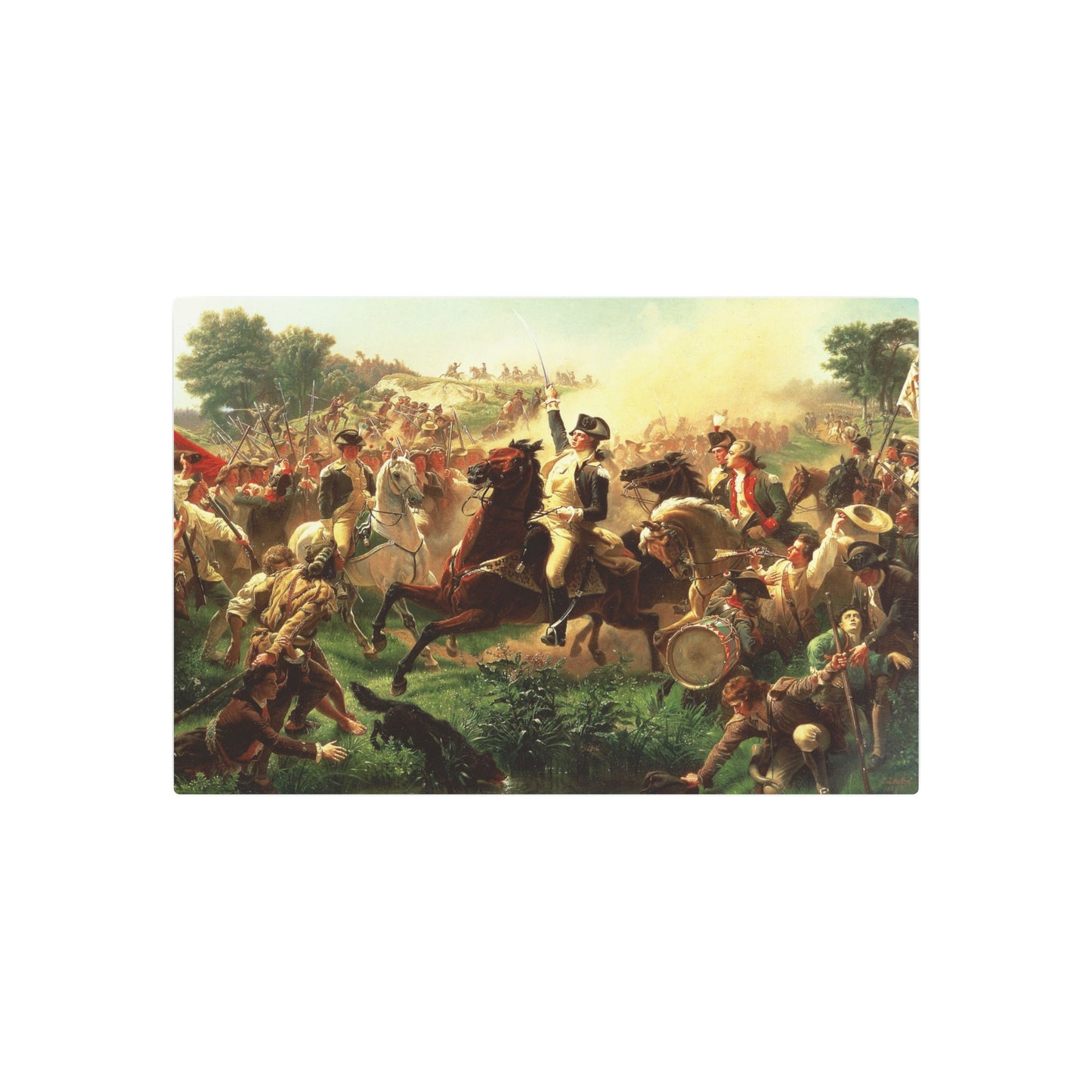 Washington Rallying the Troops at Monmouth - Metal Print