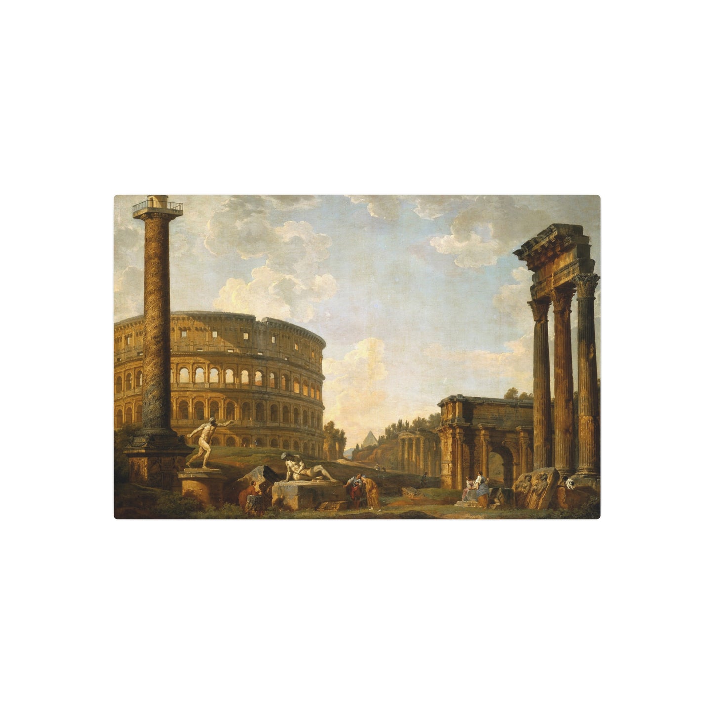 Roman Capriccio, The Colosseum and Other Monuments - Metal Print