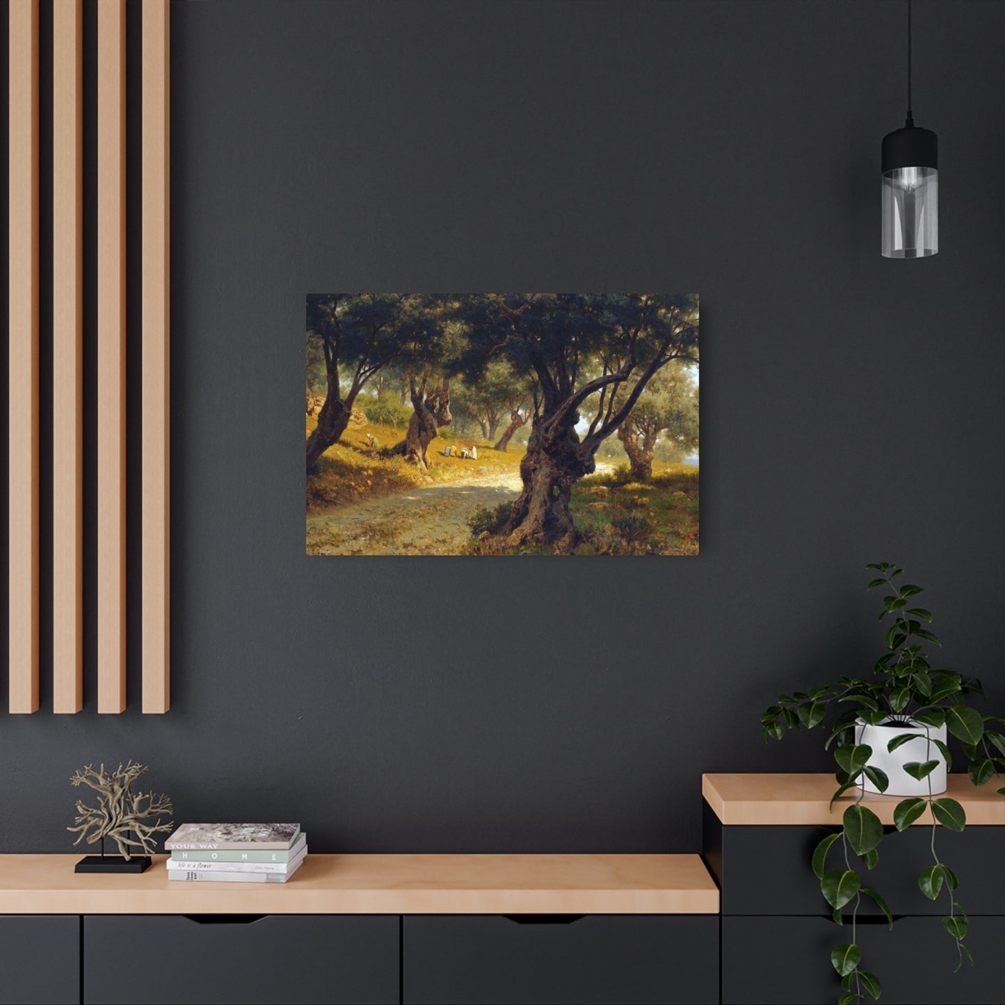 Poppies and Olive Trees - Metal Print