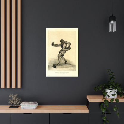 An Athlete Strangling a Python - Metal Print