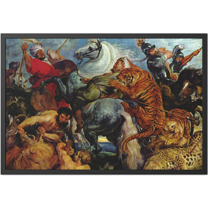 Tiger Hunt - Framed Print