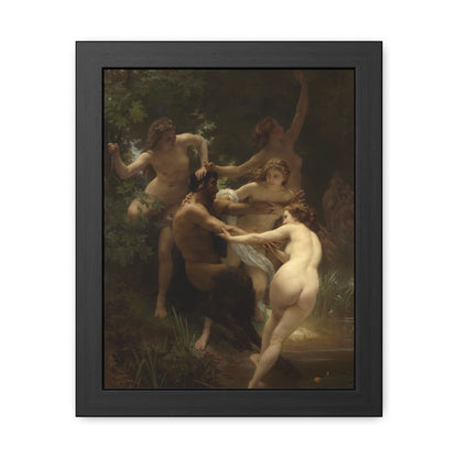 Nymphs and Satyr - Framed Print