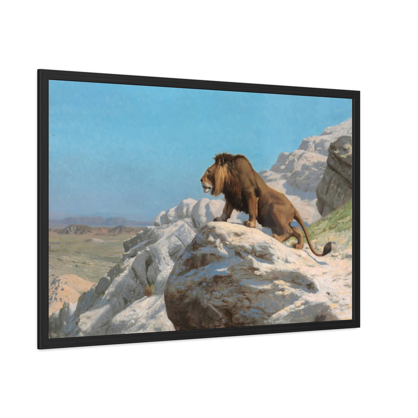 Lion on the Watch - Framed Print