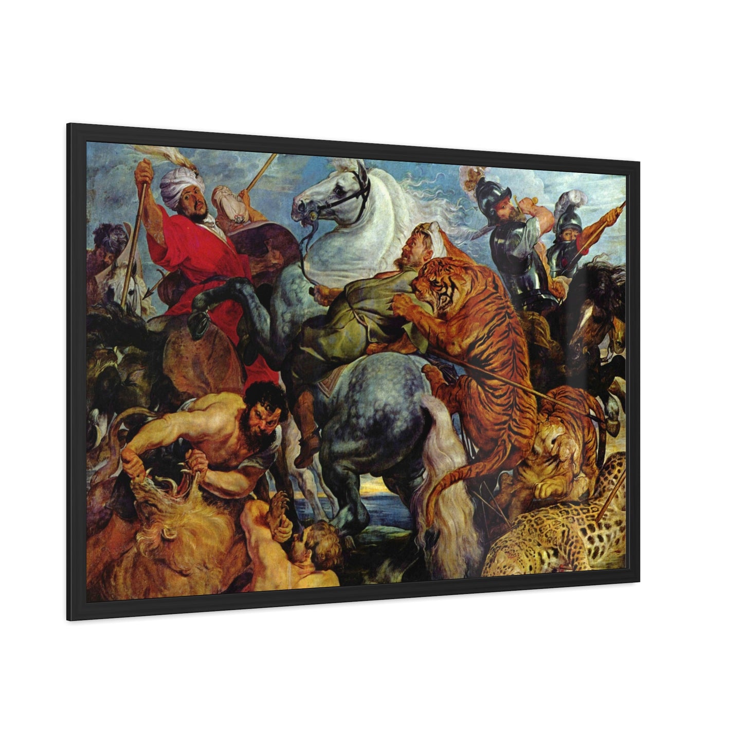 Tiger Hunt - Framed Print